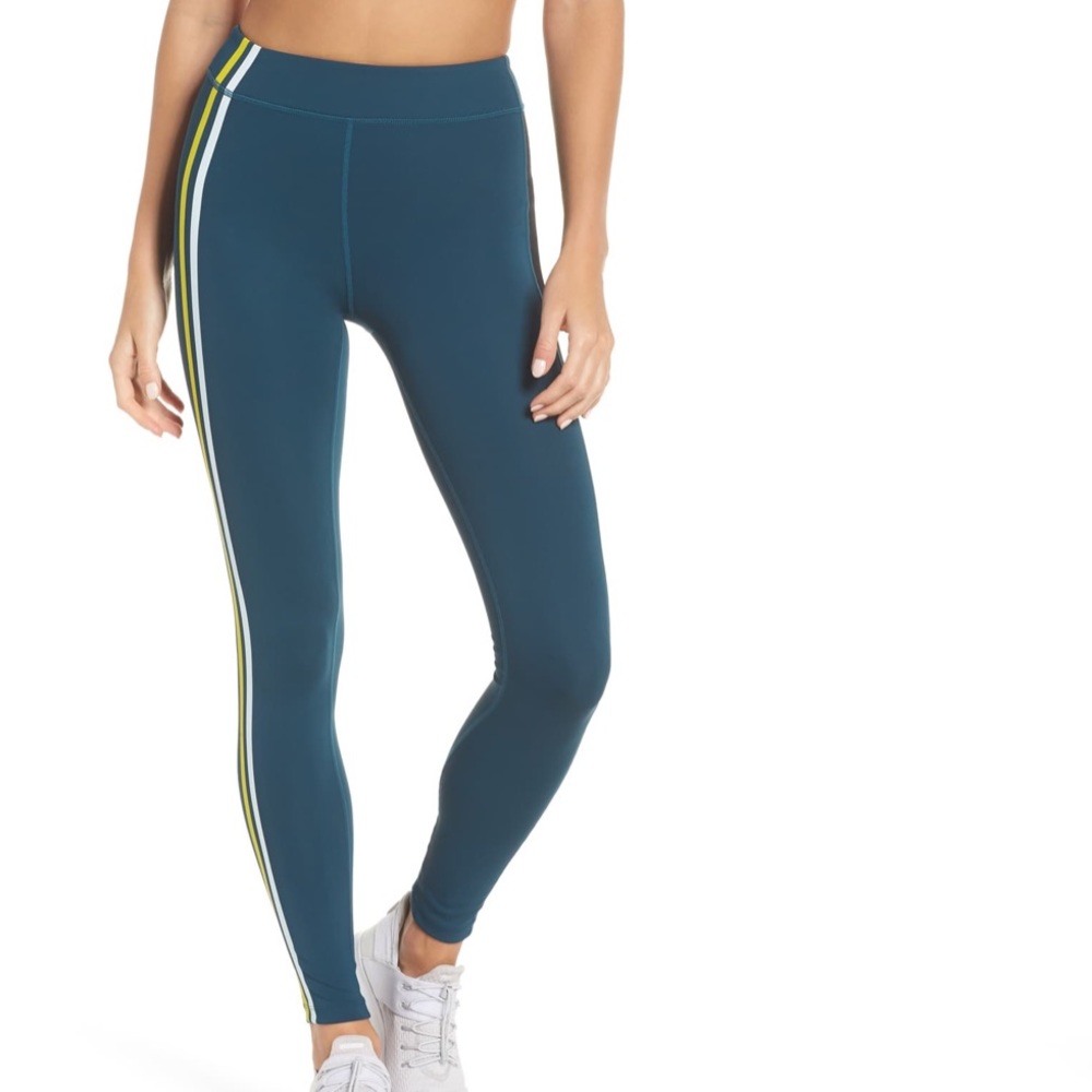 Zella high wasted stripe ankle leggings